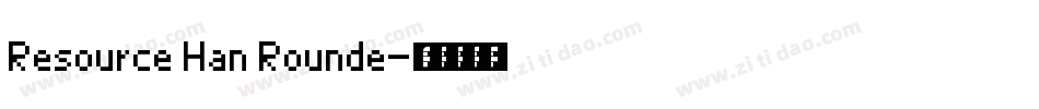 Resource Han Rounde字体转换